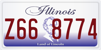 IL license plate Z668774