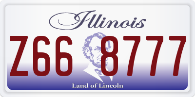 IL license plate Z668777
