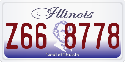 IL license plate Z668778