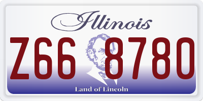 IL license plate Z668780