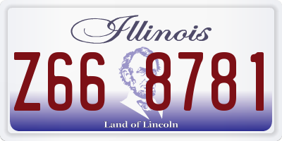 IL license plate Z668781