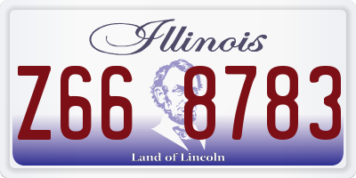 IL license plate Z668783