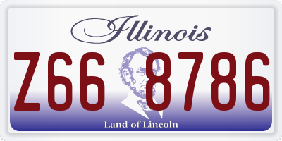 IL license plate Z668786