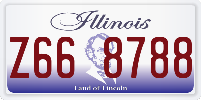 IL license plate Z668788