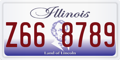 IL license plate Z668789