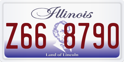 IL license plate Z668790