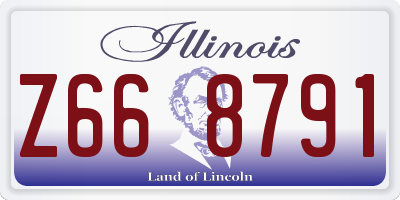 IL license plate Z668791