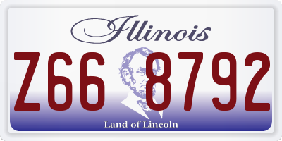 IL license plate Z668792