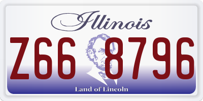 IL license plate Z668796
