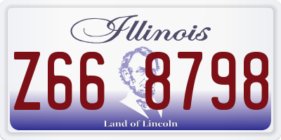 IL license plate Z668798