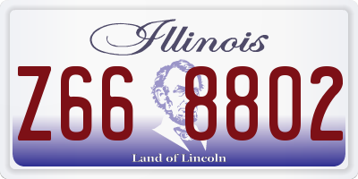 IL license plate Z668802