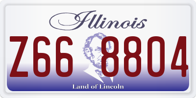 IL license plate Z668804