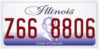 IL license plate Z668806
