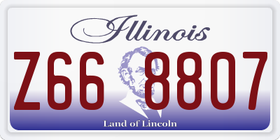 IL license plate Z668807