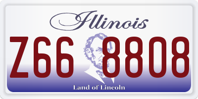 IL license plate Z668808