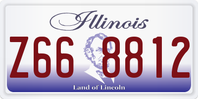 IL license plate Z668812