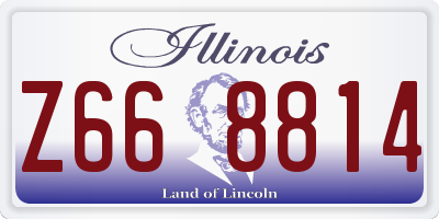 IL license plate Z668814