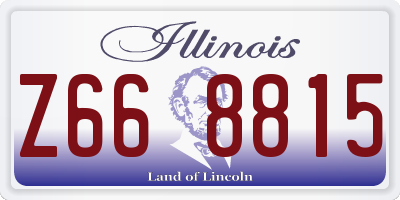 IL license plate Z668815