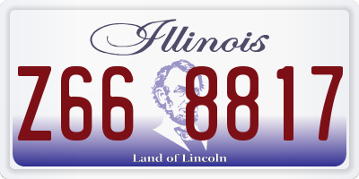 IL license plate Z668817
