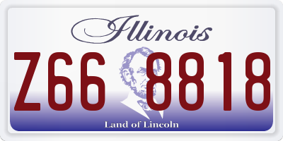 IL license plate Z668818