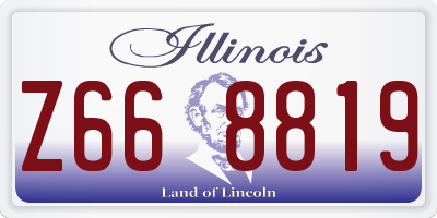 IL license plate Z668819