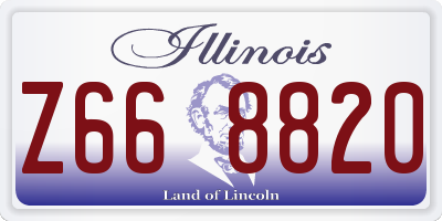 IL license plate Z668820