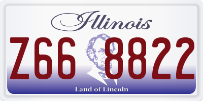 IL license plate Z668822