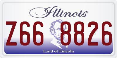 IL license plate Z668826