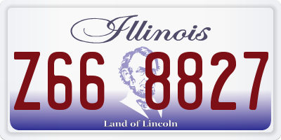 IL license plate Z668827