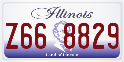 IL license plate Z668829
