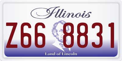 IL license plate Z668831