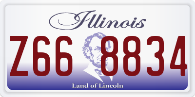 IL license plate Z668834