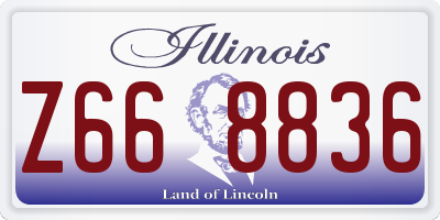 IL license plate Z668836