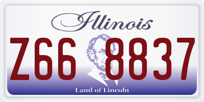 IL license plate Z668837