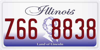 IL license plate Z668838