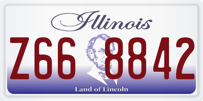 IL license plate Z668842