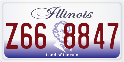IL license plate Z668847