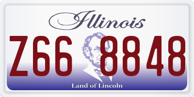 IL license plate Z668848
