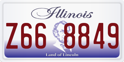 IL license plate Z668849