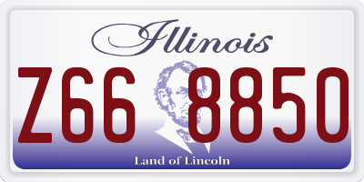 IL license plate Z668850