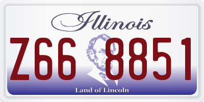 IL license plate Z668851