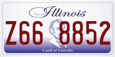 IL license plate Z668852