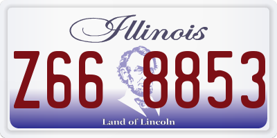 IL license plate Z668853