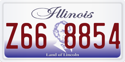 IL license plate Z668854