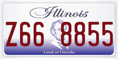 IL license plate Z668855