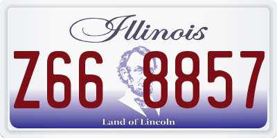 IL license plate Z668857