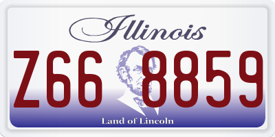 IL license plate Z668859