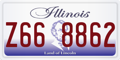 IL license plate Z668862