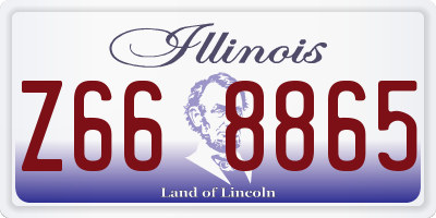 IL license plate Z668865