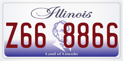 IL license plate Z668866